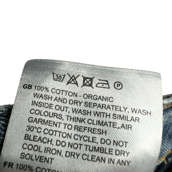 TOTEME Classic Cut Denim Light Wash Ankle Frayed Denim Jeans Women's Size 28 - Picture 14 of 14